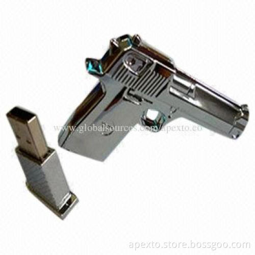 Gun Shaped USB Flash Drive with More than 1,000,000 Times Data Encryption